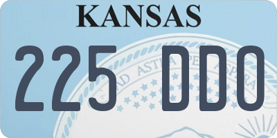 KS license plate 225DDO