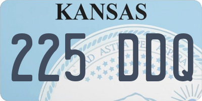 KS license plate 225DDQ