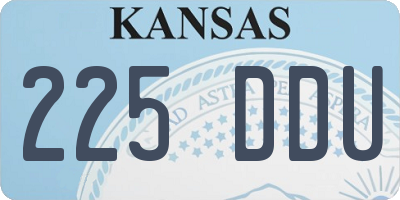KS license plate 225DDU