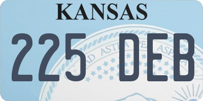 KS license plate 225DEB