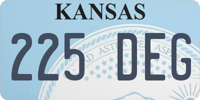 KS license plate 225DEG