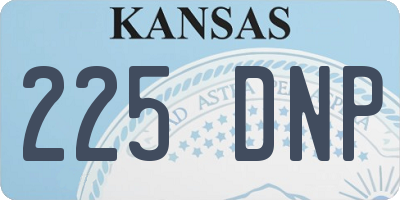 KS license plate 225DNP