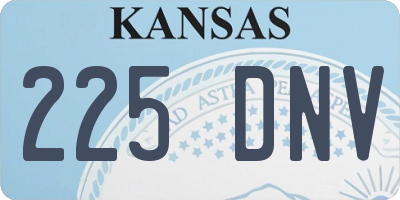 KS license plate 225DNV