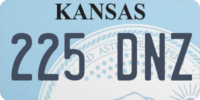 KS license plate 225DNZ