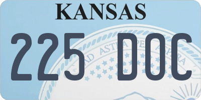 KS license plate 225DOC