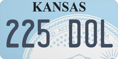 KS license plate 225DOL