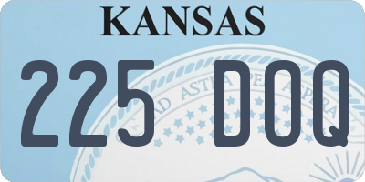 KS license plate 225DOQ