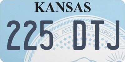 KS license plate 225DTJ