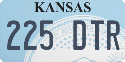 KS license plate 225DTR