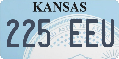 KS license plate 225EEU