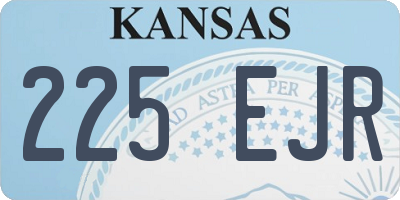 KS license plate 225EJR