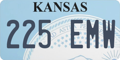 KS license plate 225EMW