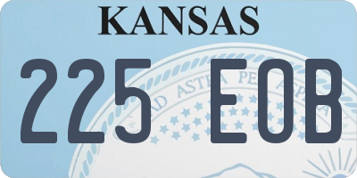 KS license plate 225EOB