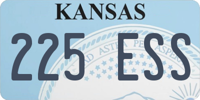 KS license plate 225ESS
