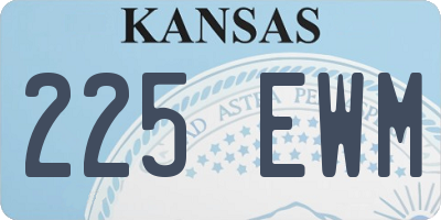 KS license plate 225EWM