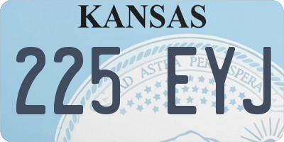 KS license plate 225EYJ
