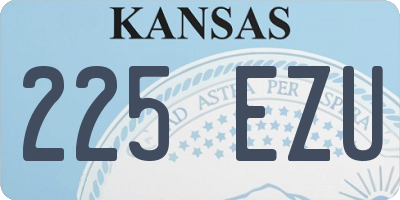 KS license plate 225EZU