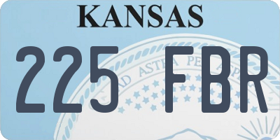 KS license plate 225FBR