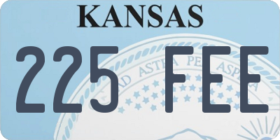 KS license plate 225FEE