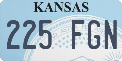 KS license plate 225FGN