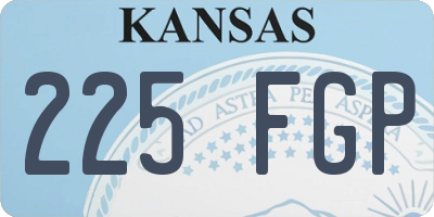 KS license plate 225FGP