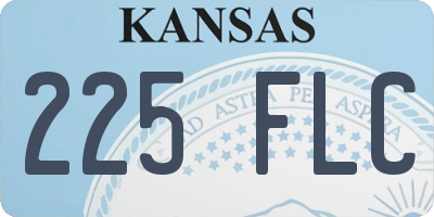 KS license plate 225FLC