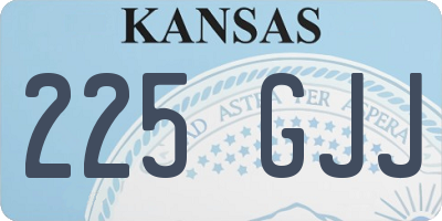 KS license plate 225GJJ