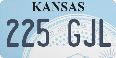 KS license plate 225GJL
