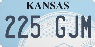KS license plate 225GJM