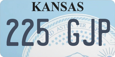 KS license plate 225GJP