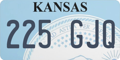 KS license plate 225GJQ