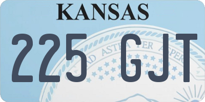 KS license plate 225GJT