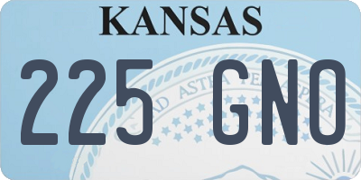 KS license plate 225GNO