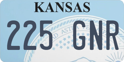 KS license plate 225GNR