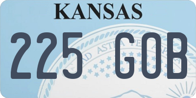 KS license plate 225GOB