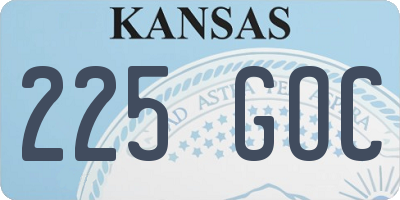 KS license plate 225GOC