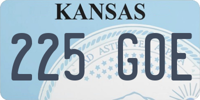 KS license plate 225GOE