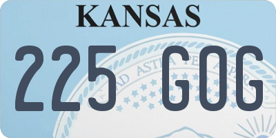 KS license plate 225GOG