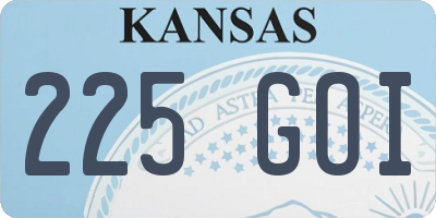 KS license plate 225GOI