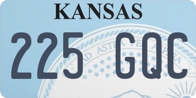 KS license plate 225GQC