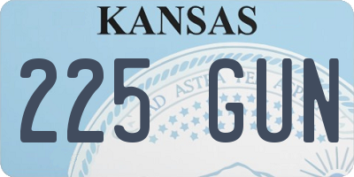 KS license plate 225GUN