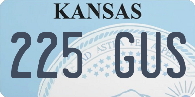 KS license plate 225GUS