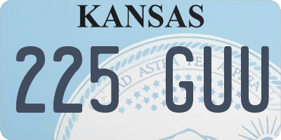 KS license plate 225GUU