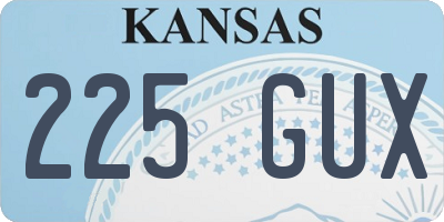 KS license plate 225GUX
