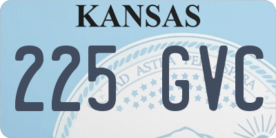KS license plate 225GVC