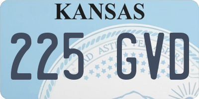 KS license plate 225GVD