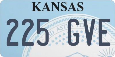 KS license plate 225GVE