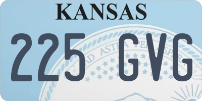 KS license plate 225GVG