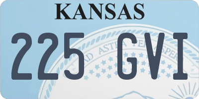 KS license plate 225GVI