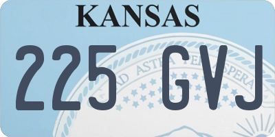 KS license plate 225GVJ